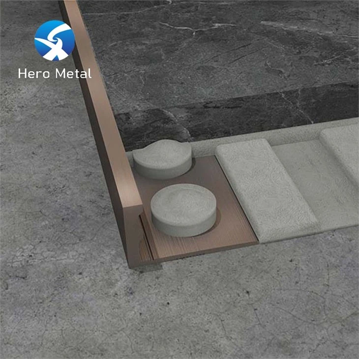 l shaped brass trim
