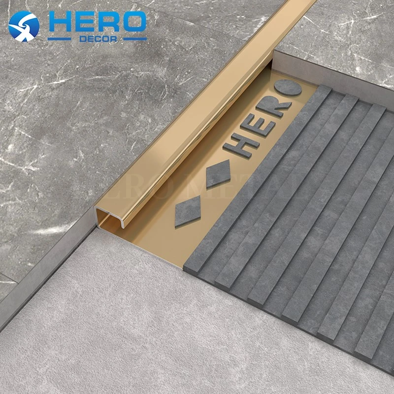 brushed stainless steel tile trim